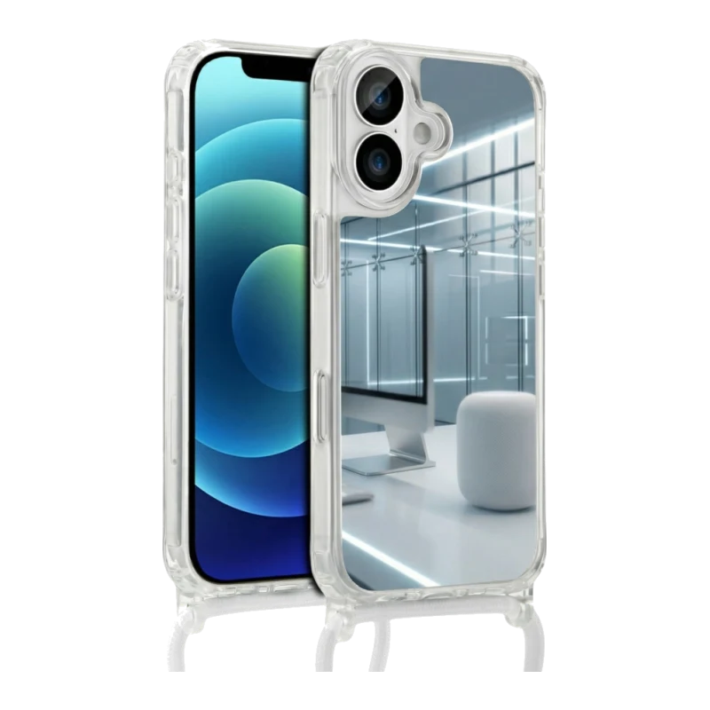 Coque miroir avec cordon · CoverMe Cordon Blanc
